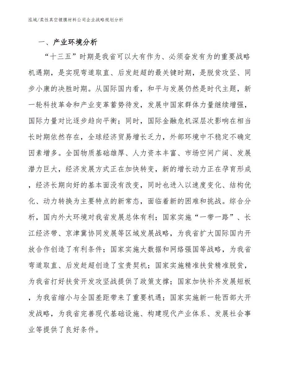 柔性真空镀膜材料公司企业战略规划分析（参考）_第3页