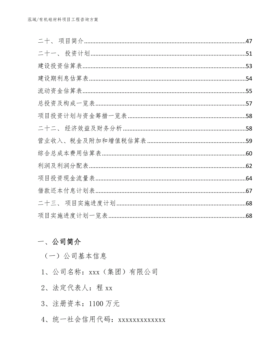 有机硅材料项目工程咨询方案（范文）_第2页