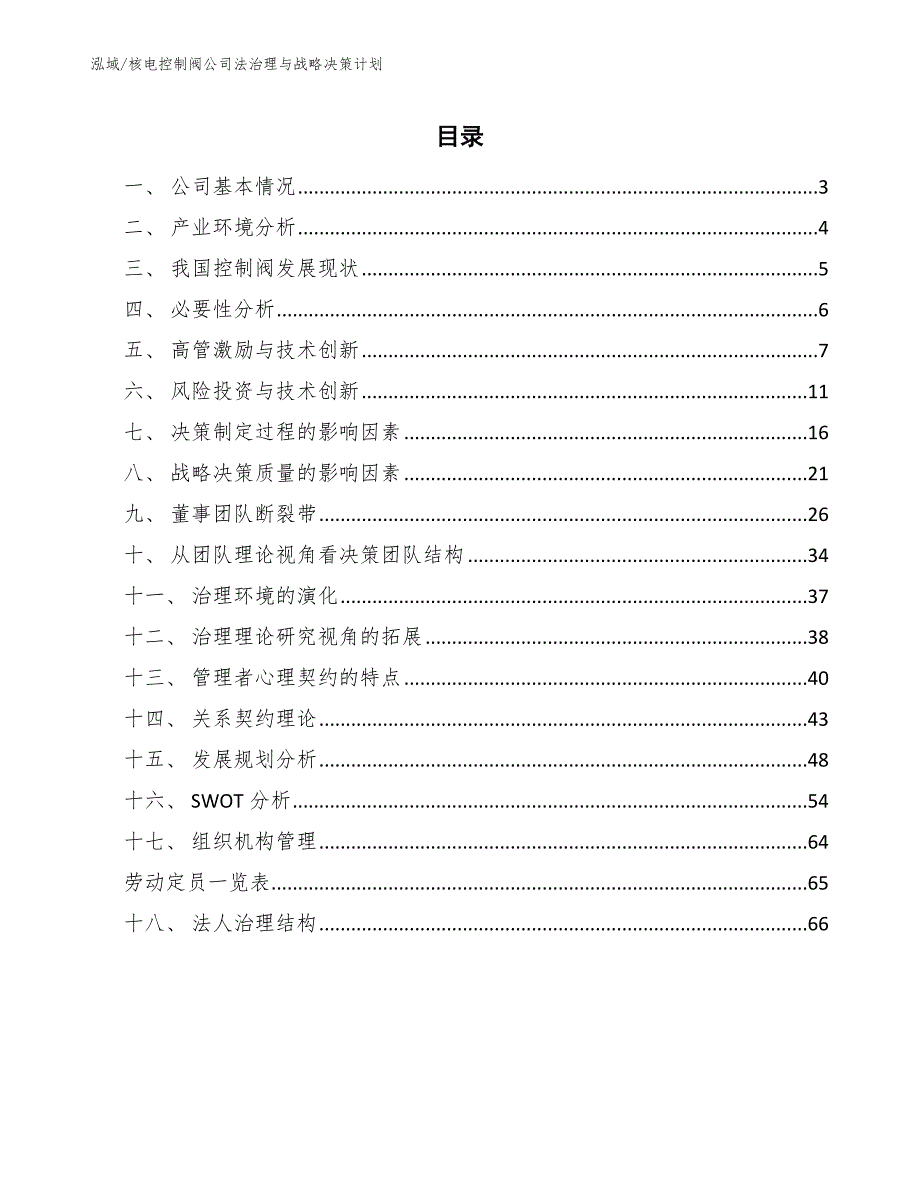 核电控制阀公司法治理与战略决策计划（参考）_第2页