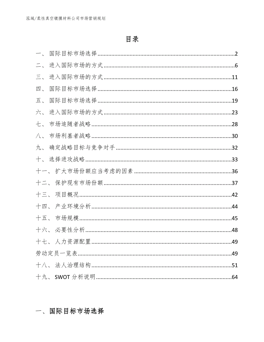 柔性真空镀膜材料公司市场营销规划_第2页