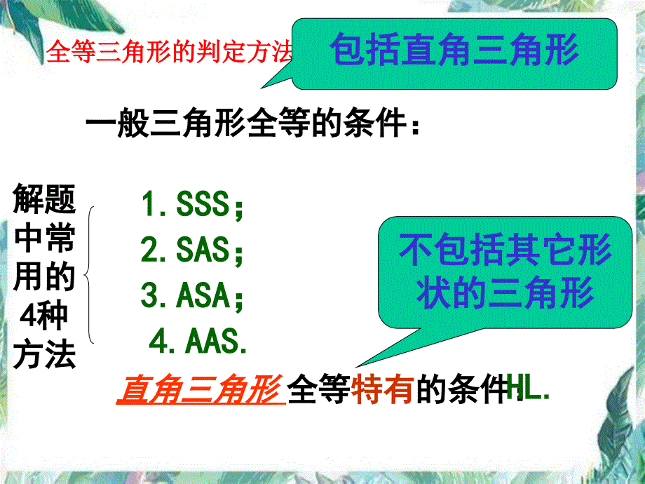 人教版数学八年级上册-第十二章全等三角形 复习课件(共21张PPT)_第3页