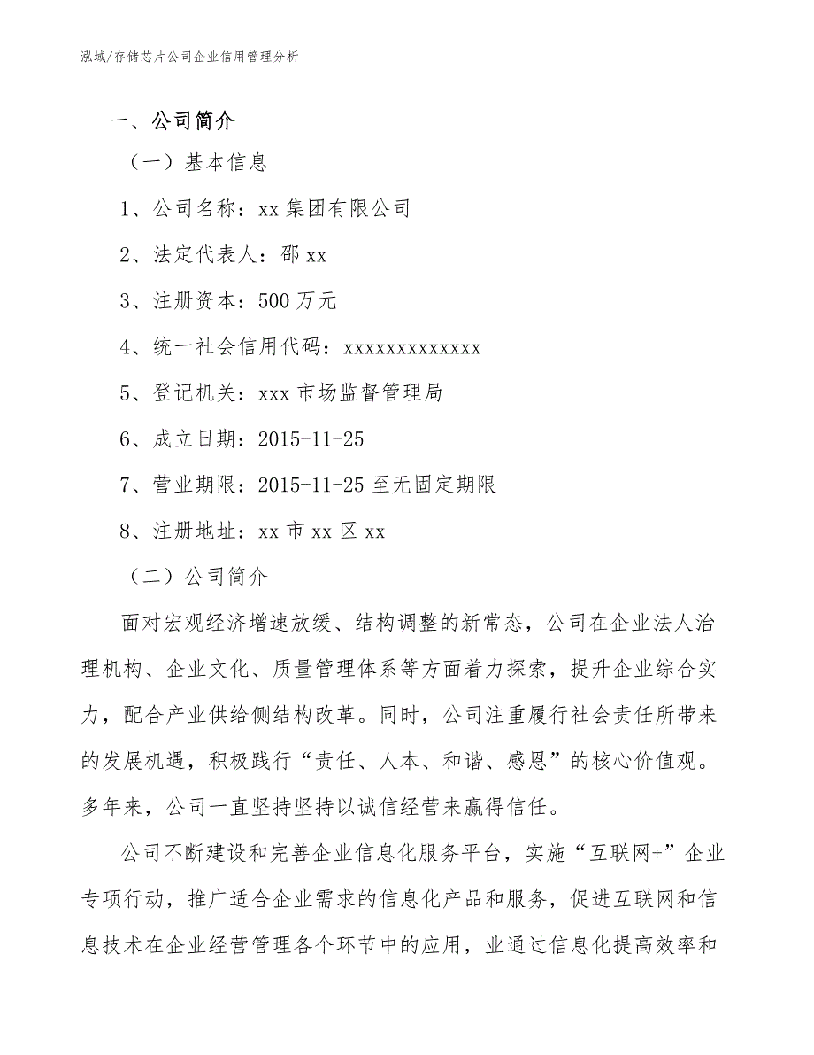 存储芯片公司企业信用管理分析（参考）_第2页