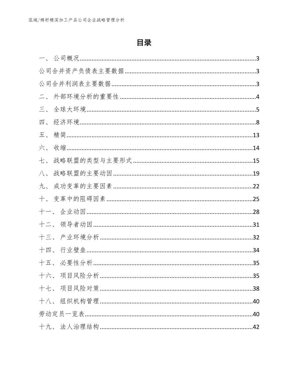 棉籽精深加工产品公司企业战略管理分析【参考】_第2页