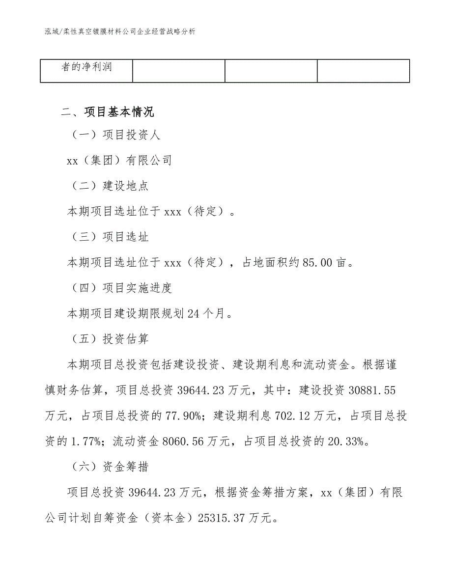 柔性真空镀膜材料公司企业经营战略分析_第4页