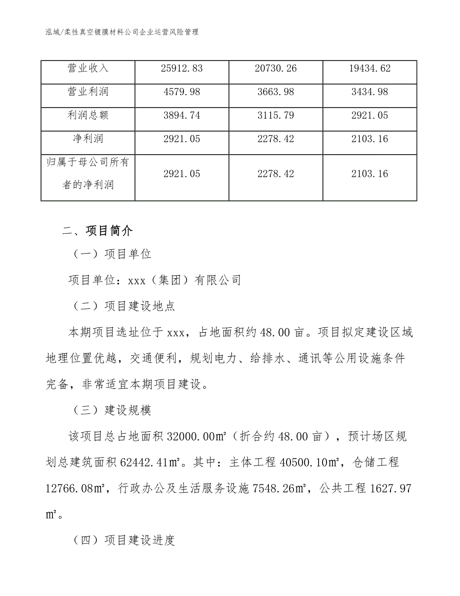 柔性真空镀膜材料公司企业运营风险管理【参考】_第3页