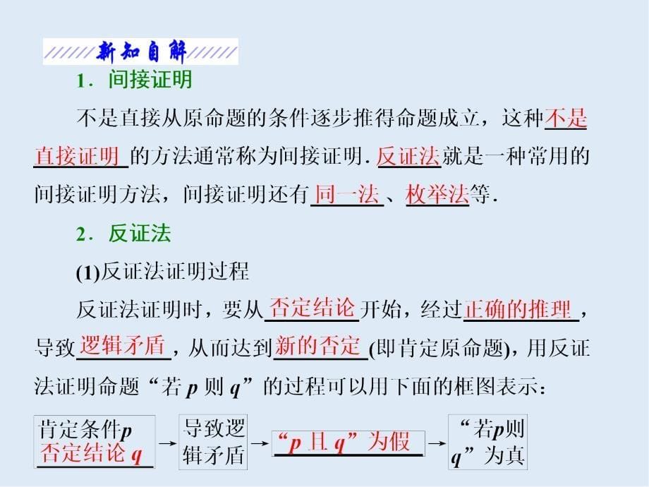 高二数学苏教版选修22课件：第2章 2.2 2.2.2 间接证明_第5页