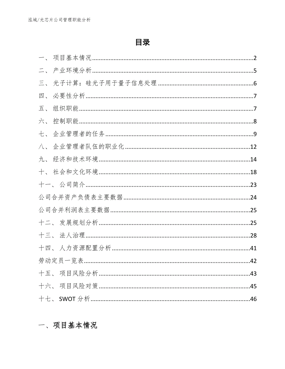 光芯片公司管理职能分析【参考】_第2页