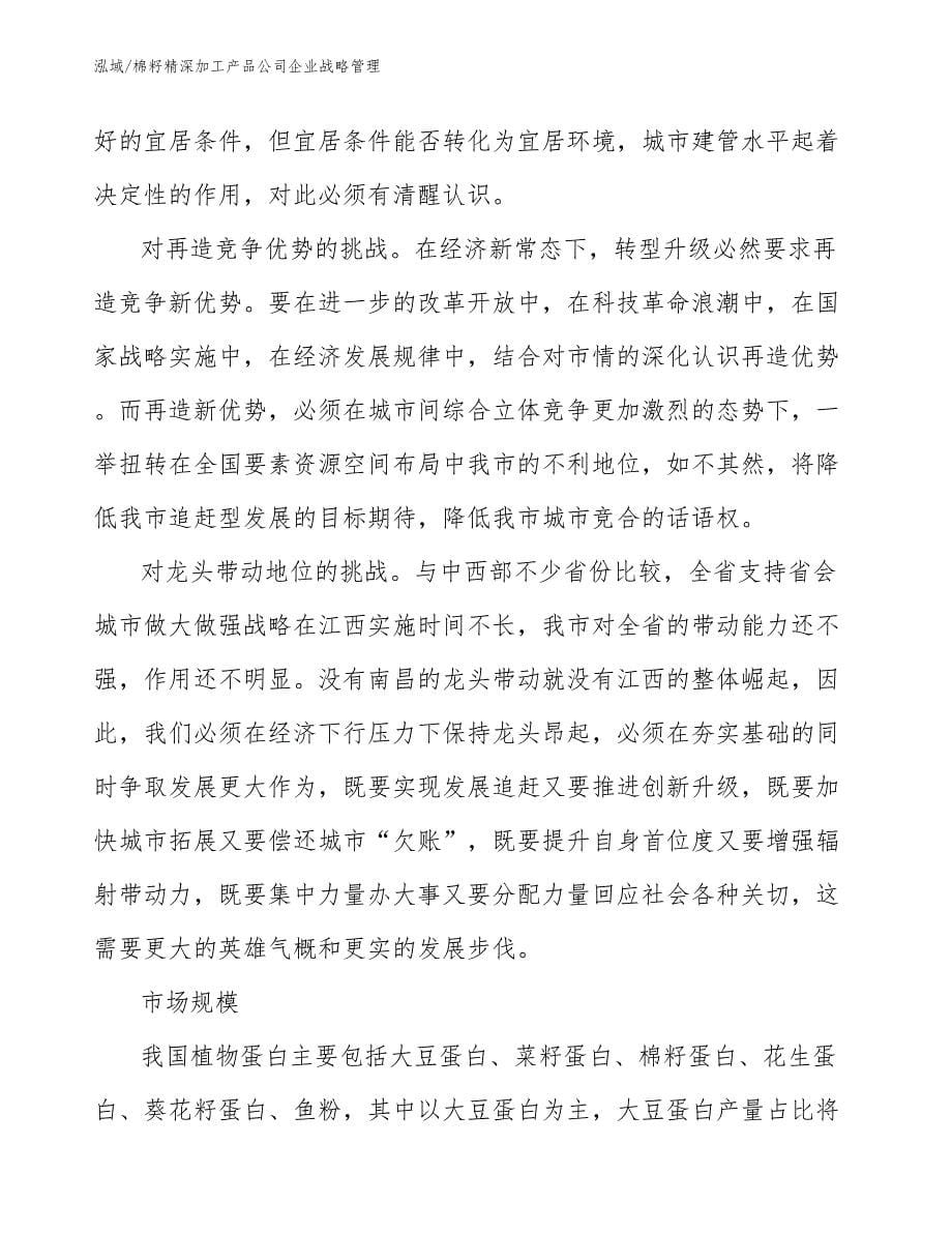 棉籽精深加工产品公司企业战略管理_参考_第5页