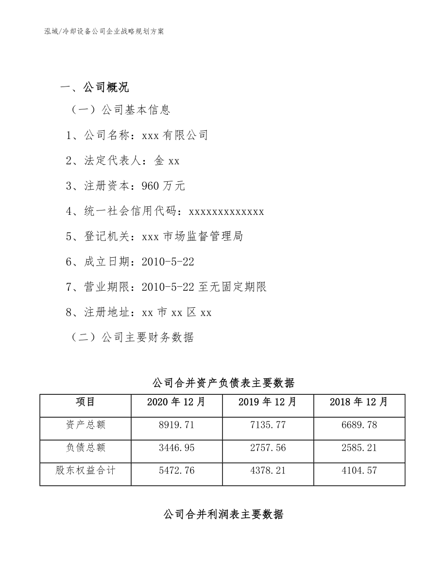 冷却设备公司企业战略规划方案（参考）_第3页