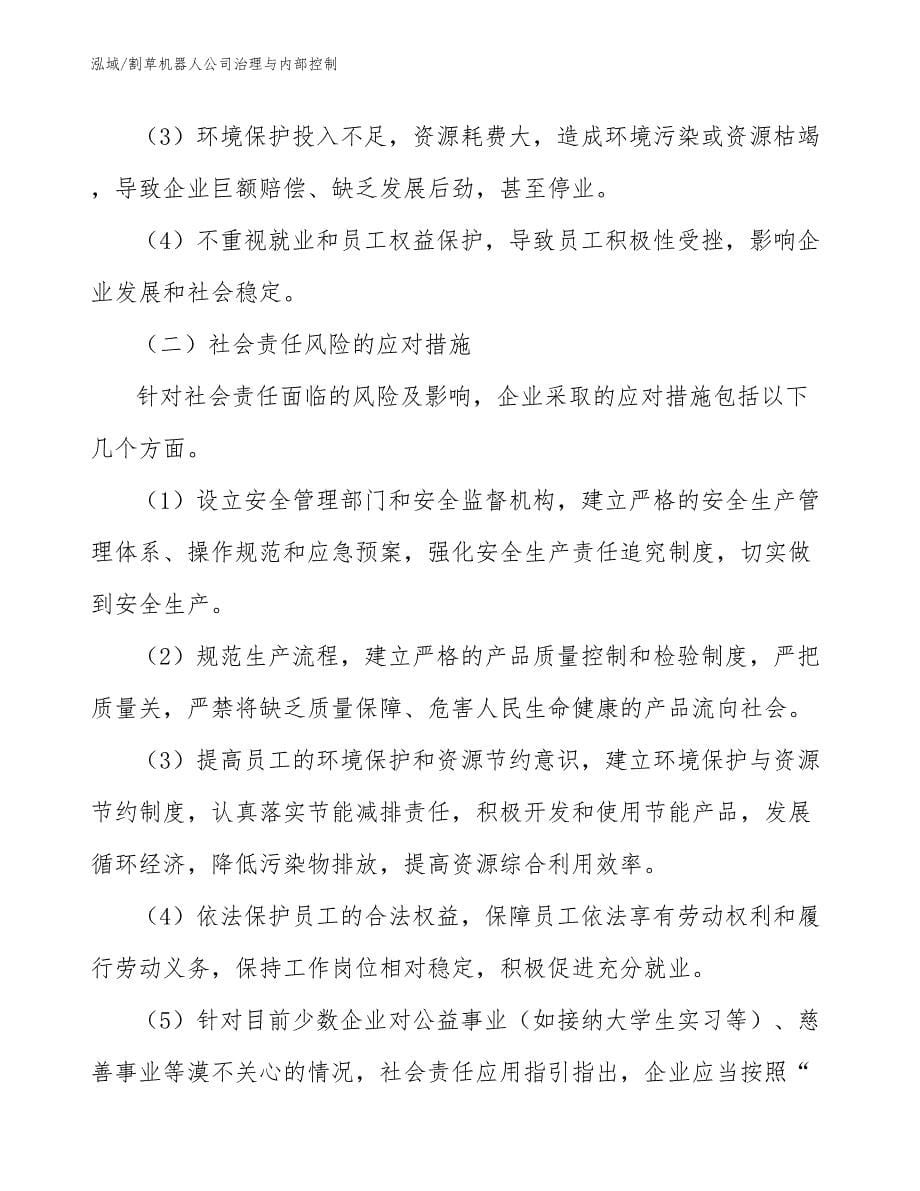 割草机器人公司治理与内部控制_第5页