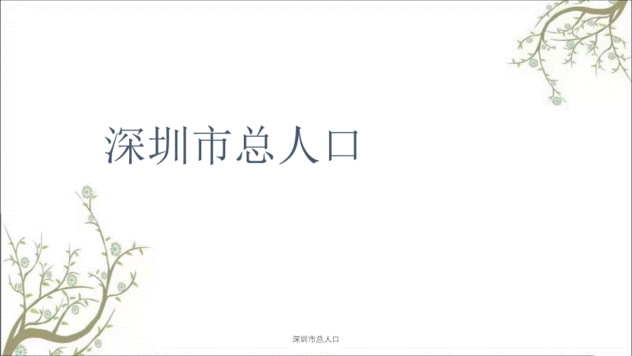 深圳市总人口课件_第1页