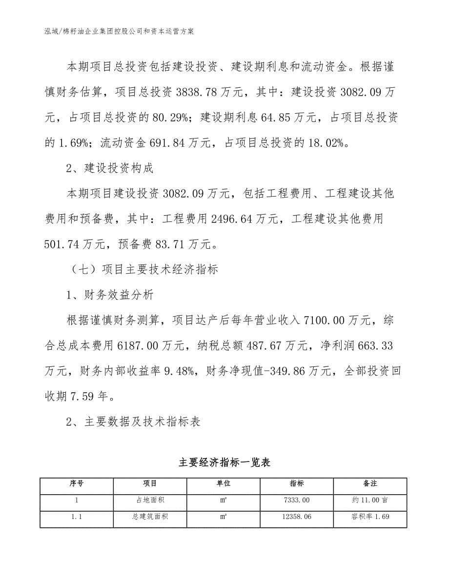 棉籽油企业集团控股公司和资本运营方案（参考）_第5页