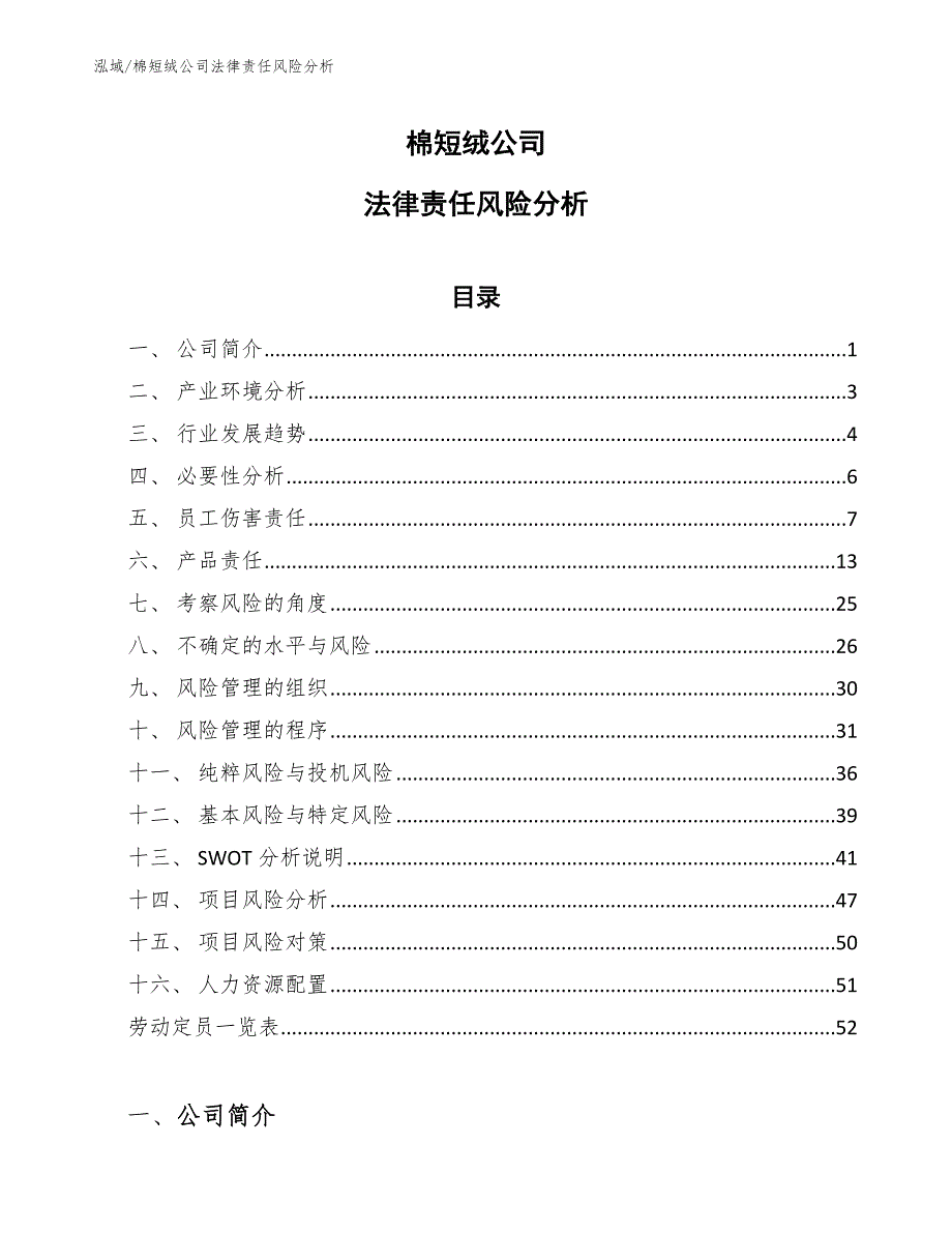 棉短绒公司法律责任风险分析_第1页