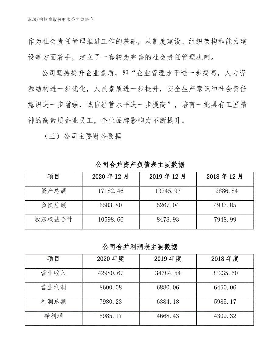 棉短绒股份有限公司监事会（参考）_第3页