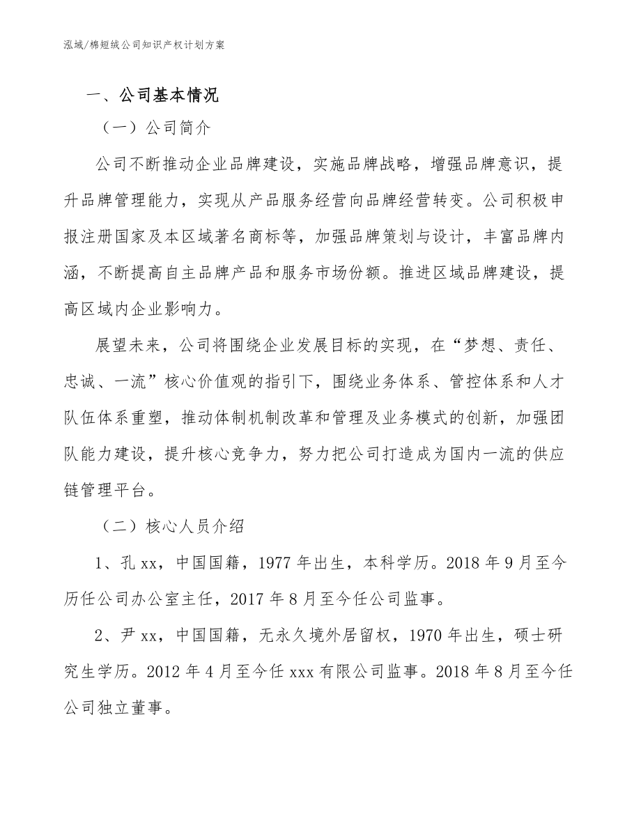 棉短绒公司知识产权计划方案_第4页