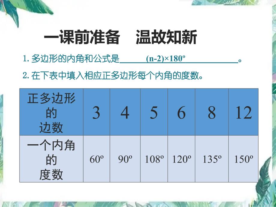 人教版数学八年级上册： 数学活动_平面镶嵌 课件(共43张PPT)_第2页