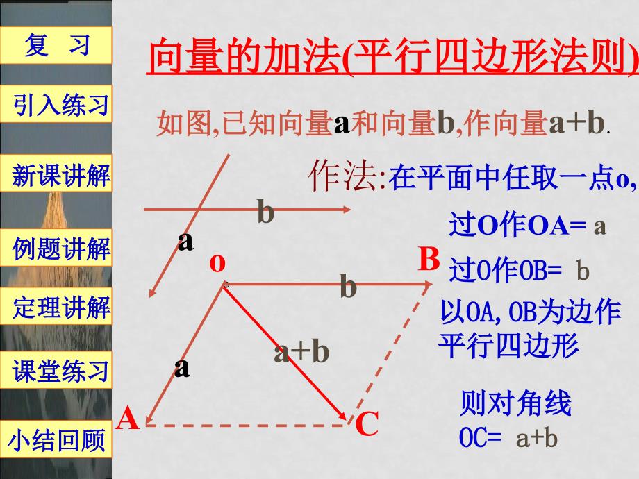 高中数学向量教学的几个课件人教版必修四2.2.3向量数乘运算_第3页