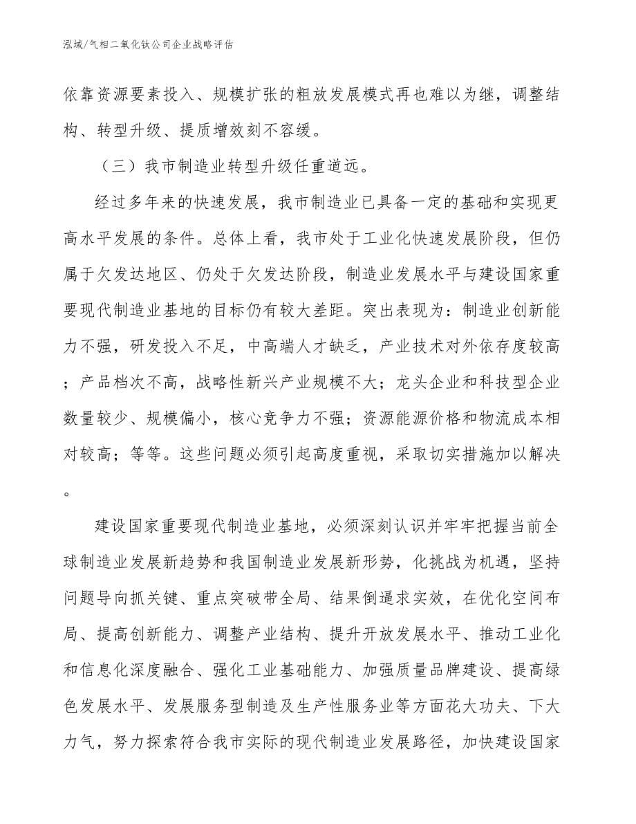 气相二氧化钛公司企业战略评估（参考）_第5页