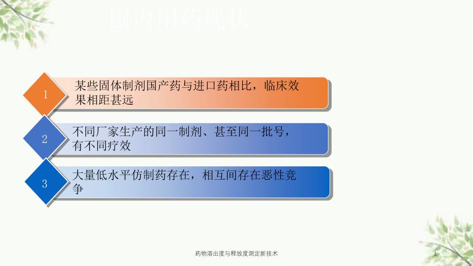 药物溶出度与释放度测定新技术课件_第1页