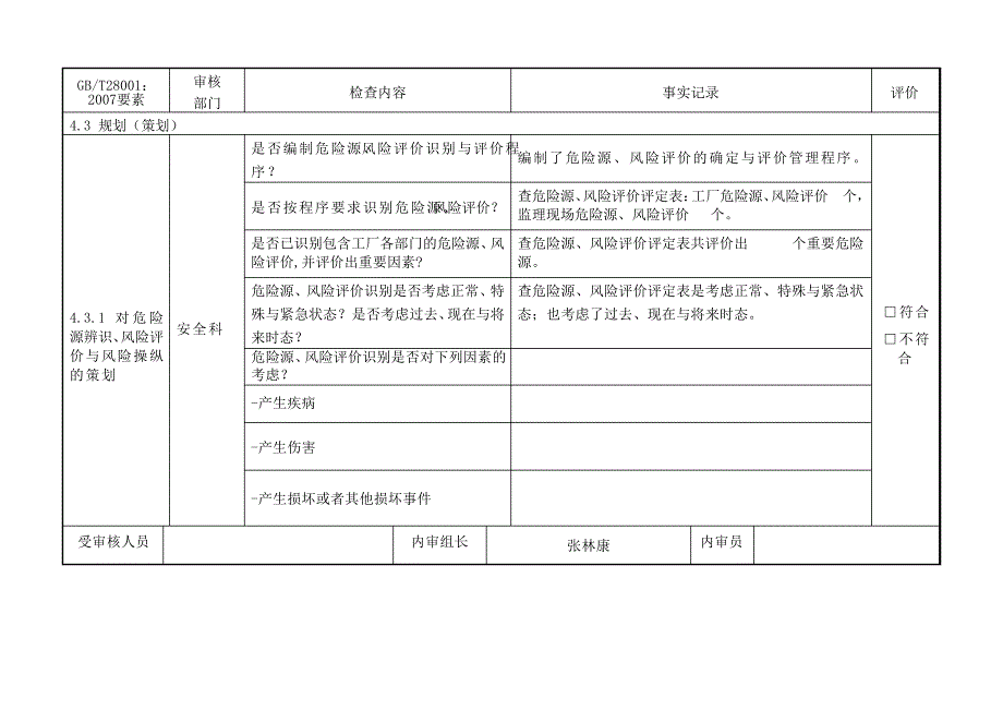 OHSAS18001查检表_第2页