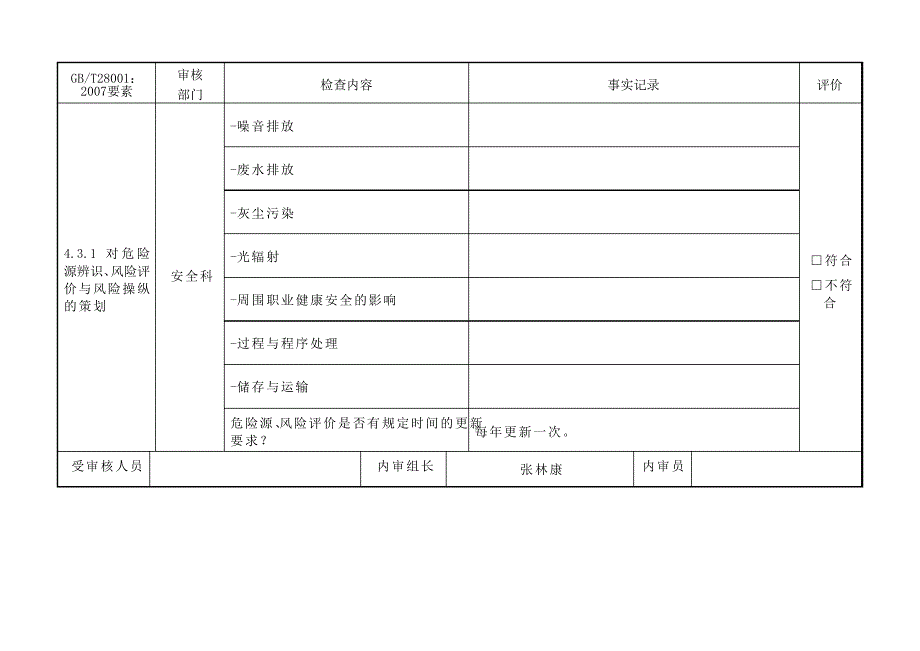 OHSAS18001查检表_第3页