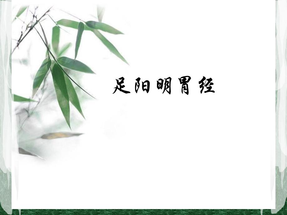 足阳明胃经介绍课件_第1页
