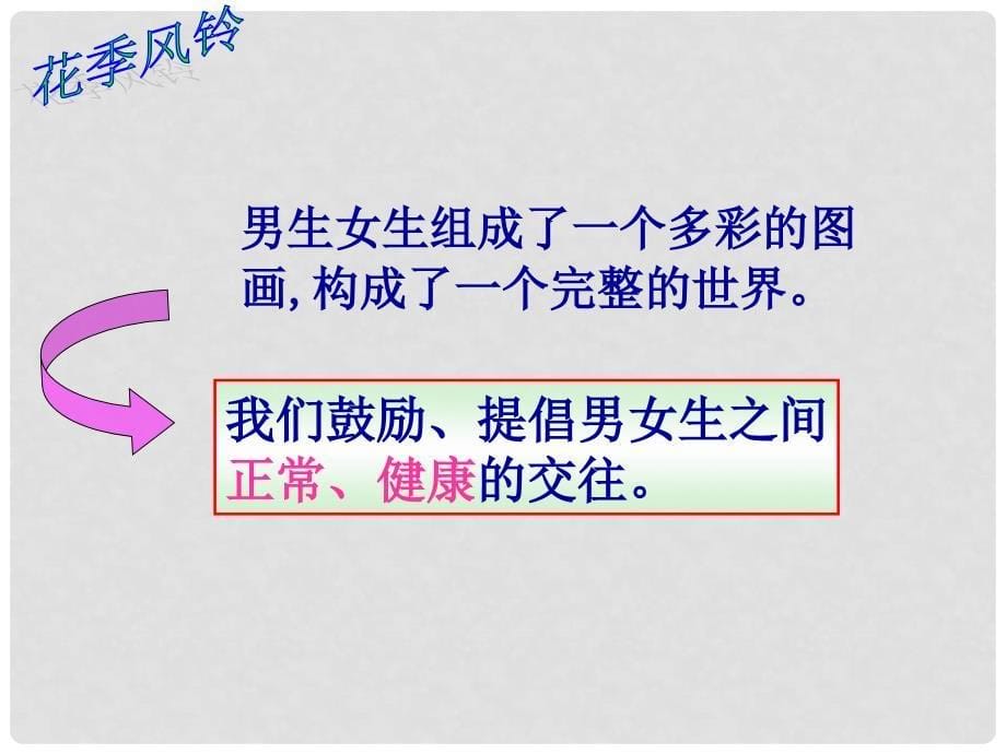 江苏省太仓市第二中学七年级政治上册《第八课 相逢在花季》课件 苏教版_第5页