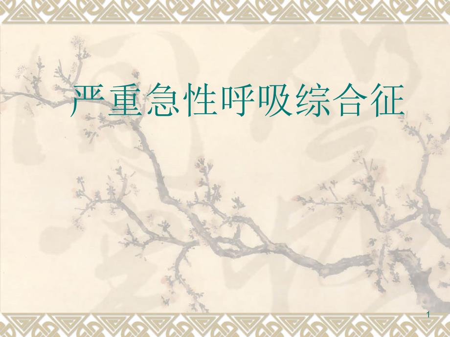 全面的严重急性呼吸综合征课件_第1页