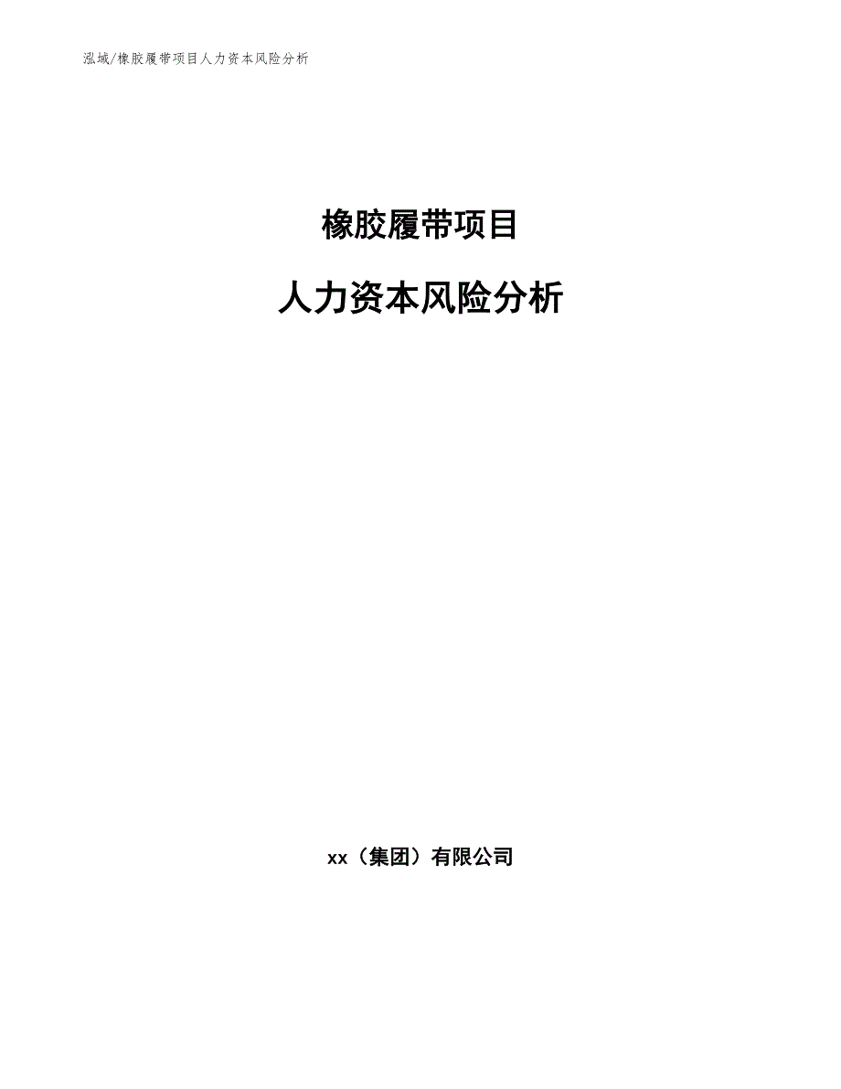 橡胶履带项目人力资本风险分析_第1页