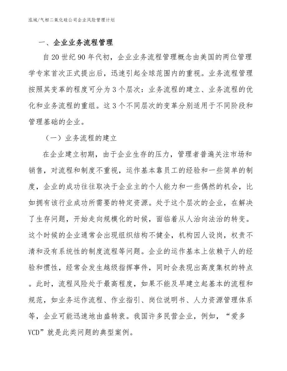 气相二氧化硅公司企业风险管理计划（参考）_第4页