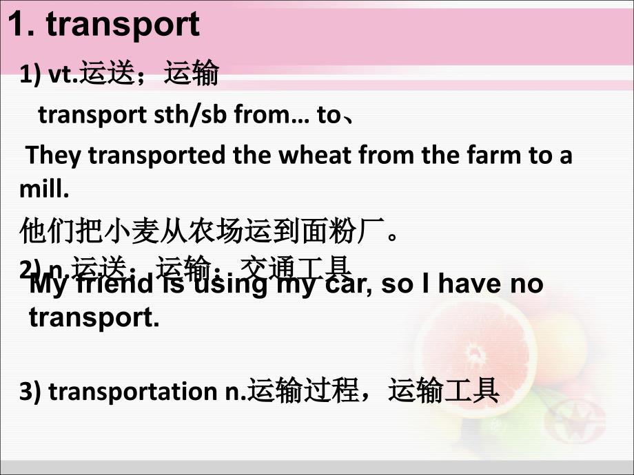 人教必修一Unit3(words用)