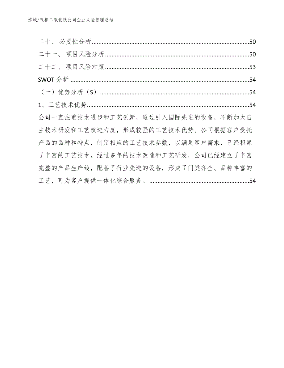 气相二氧化钛公司企业风险管理总结（范文）_第2页