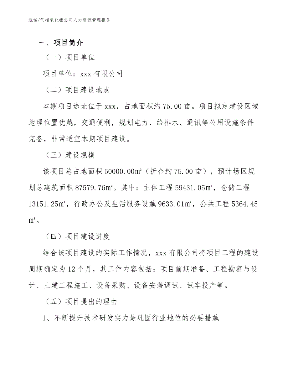 气相氧化铝公司人力资源管理报告_参考_第3页