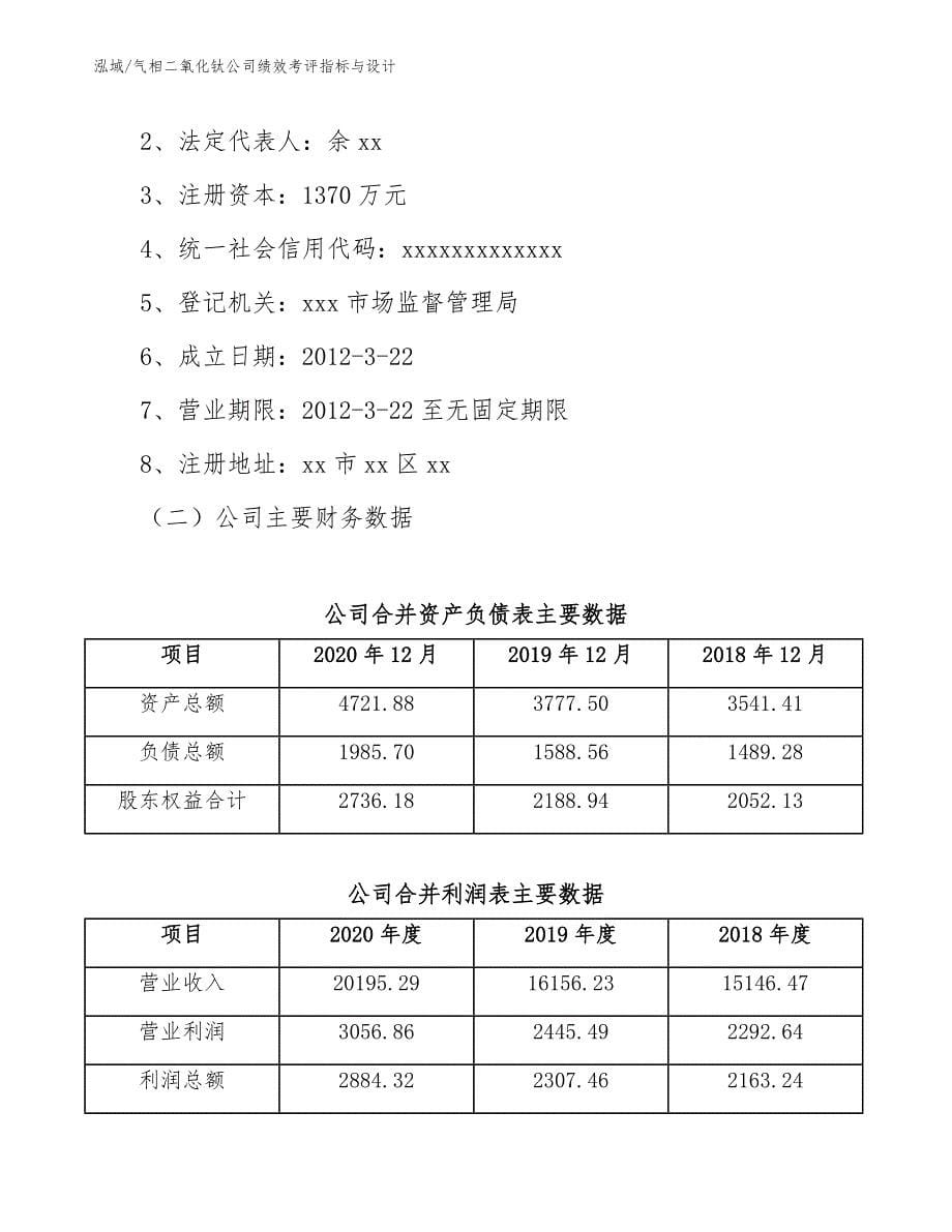 气相二氧化钛公司绩效考评指标与设计_第5页