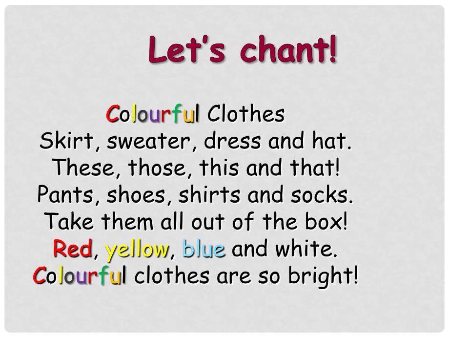 七年级英语上册 Unit 2 Colours and Clothes Lesson 12 Let’s Go Shopping精美课件 （新版）冀教版_第2页