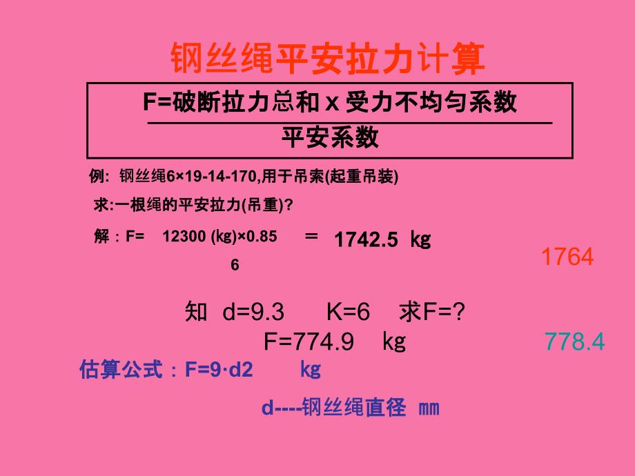 钢丝绳安全拉力计算ppt课件_第4页