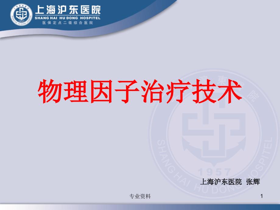 物理因子治疗技术低中高频红外线激光优质材料_第1页