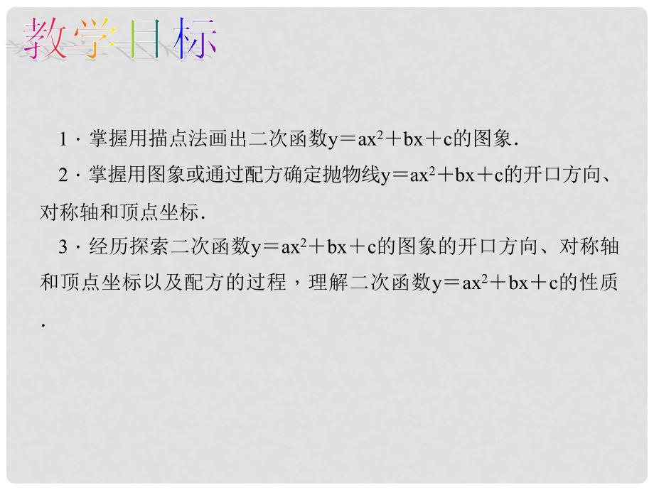 九年级数学上册 22.1.4.1 二次函数y＝ax2＋bx＋c的图象和性质教学课件 （新版）新人教版_第2页