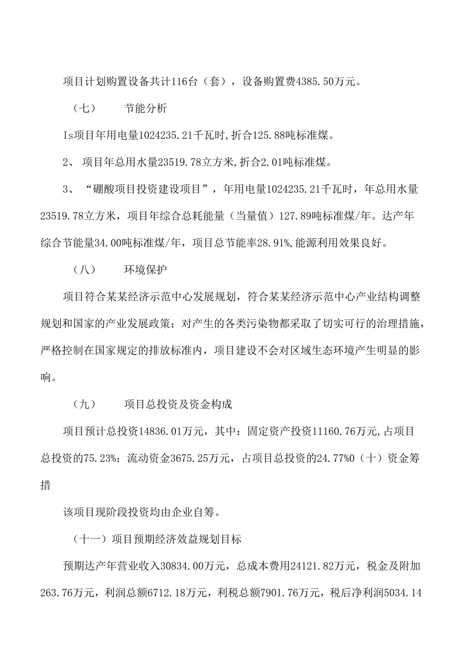 硼酸项目立项申请报告范文参考_第4页