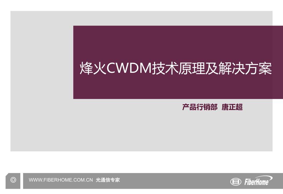 CWDM技术原理及解决方案_第1页