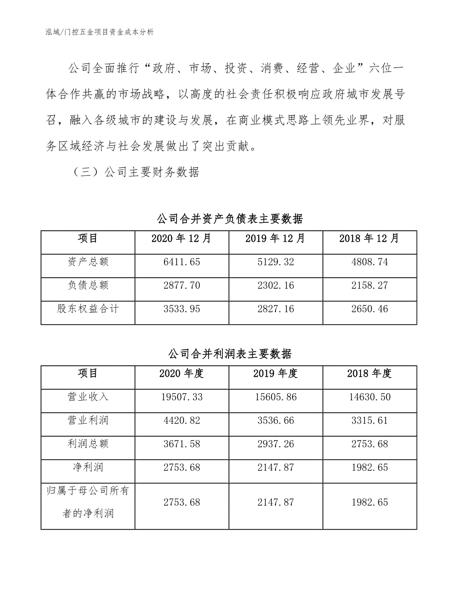 门控五金项目资金成本分析（范文）_第4页