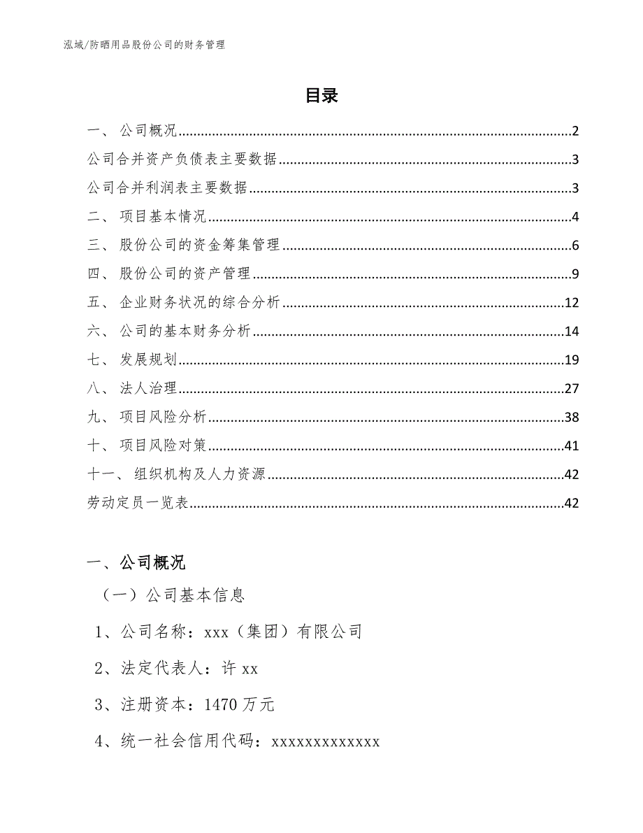 防晒用品股份公司的财务管理（参考）_第2页