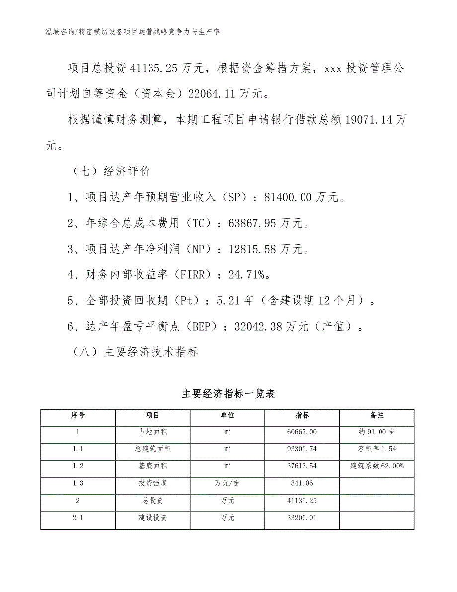 精密模切设备项目运营战略竞争力与生产率（范文）_第4页