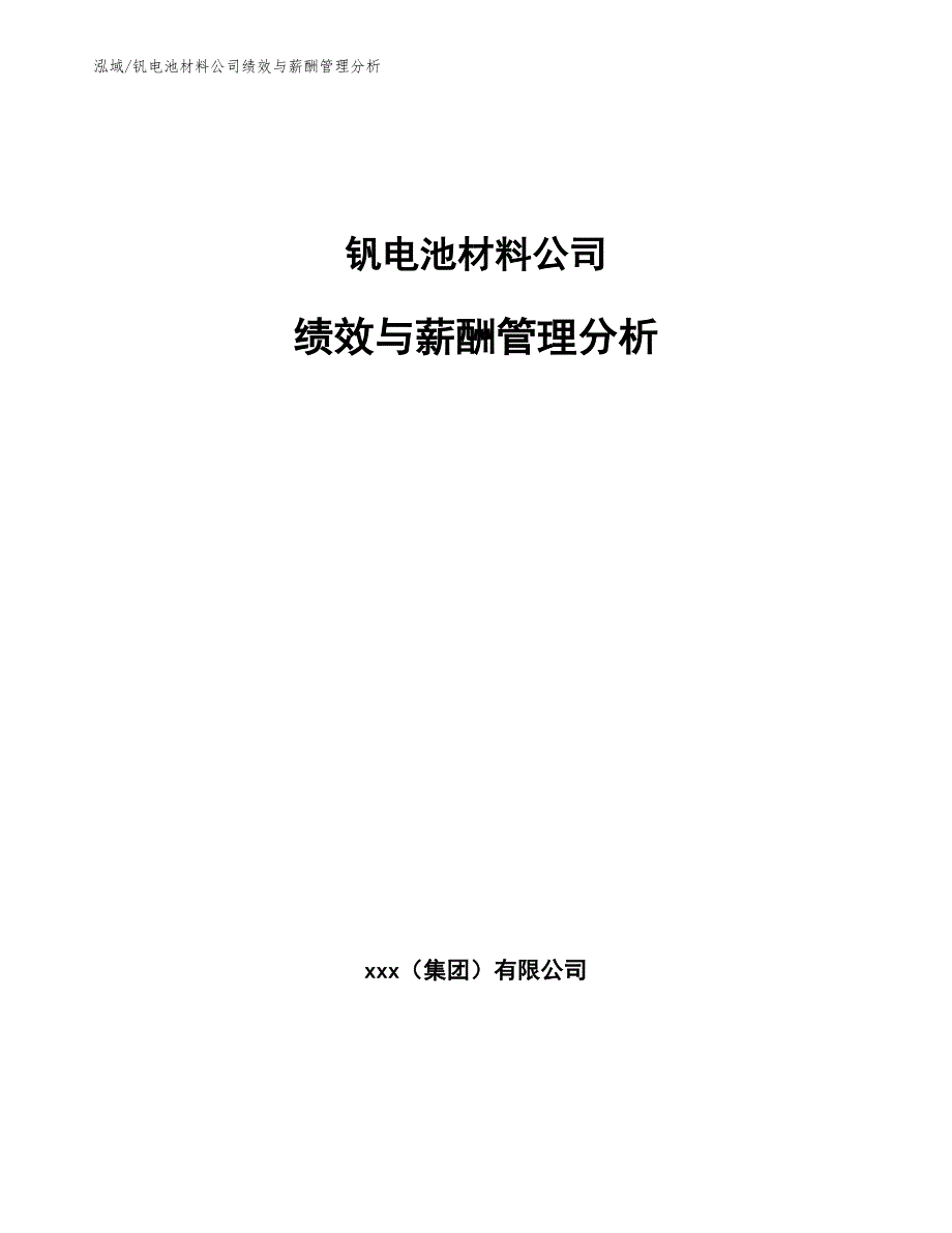 钒电池材料公司绩效与薪酬管理分析_第1页