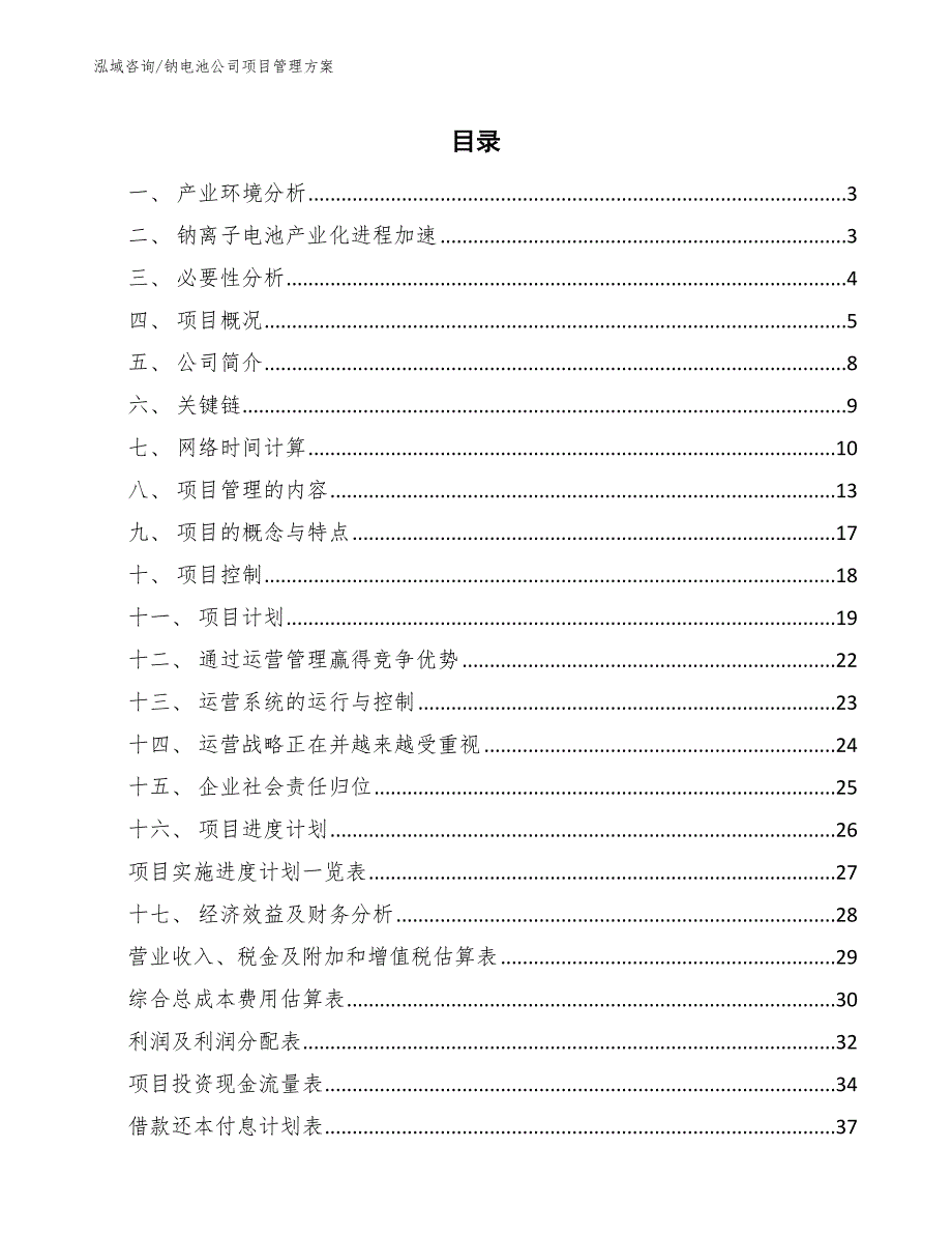 钠电池公司项目管理方案_范文_第2页