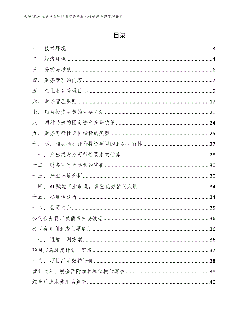 机器视觉设备项目固定资产和无形资产投资管理分析_第2页