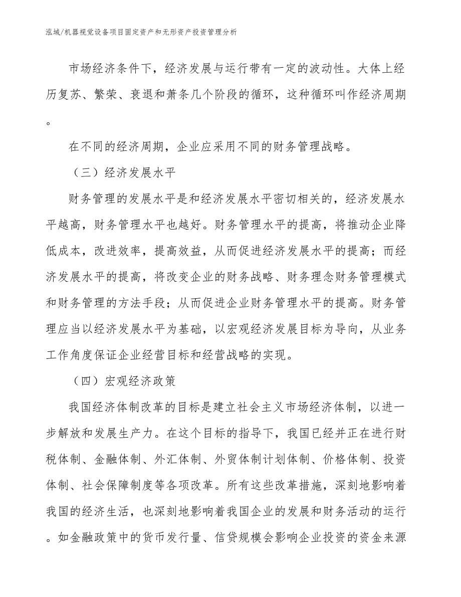 机器视觉设备项目固定资产和无形资产投资管理分析_第5页