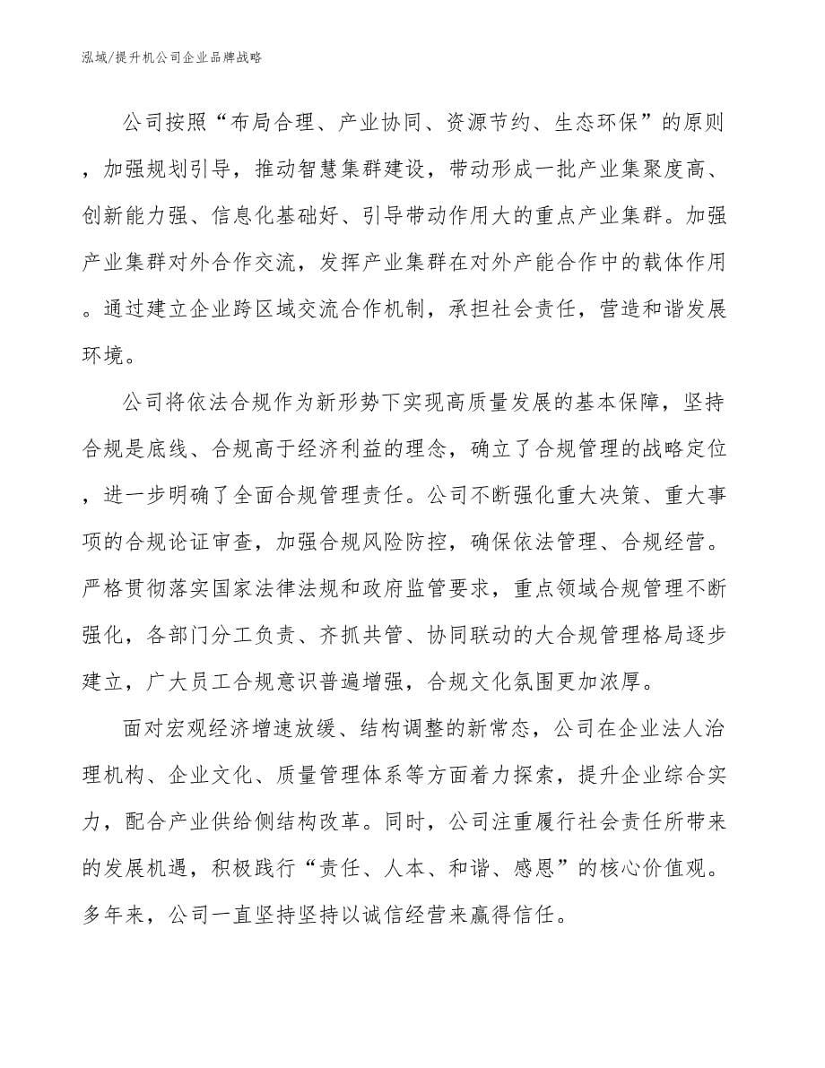 提升机公司企业品牌战略_第5页