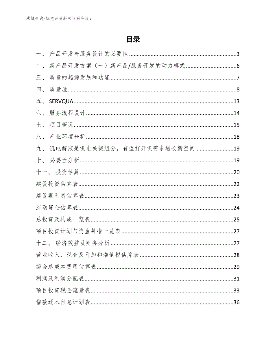 钒电池材料项目服务设计_第2页