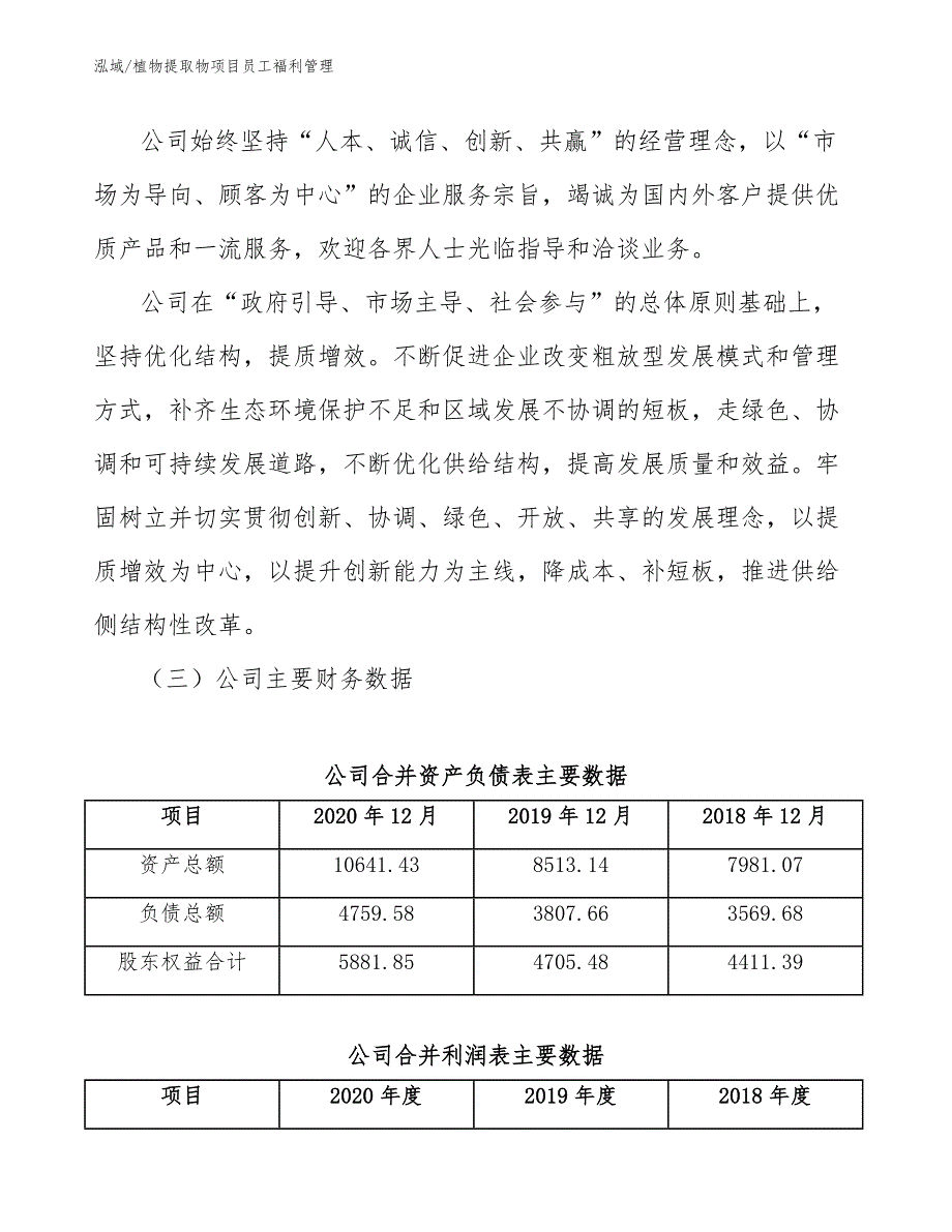 植物提取物项目员工福利管理_范文_第3页